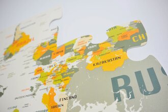 Landkarte auf XXL Puzzleteil gedruckt